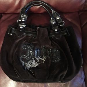 Juicy Couture Black Velvet Handbag